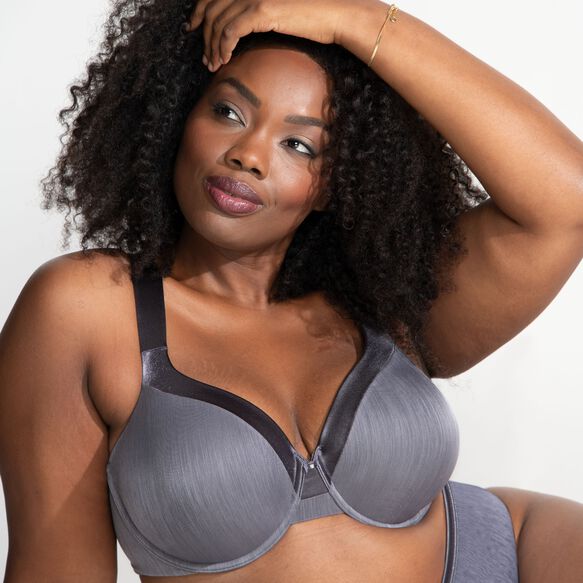 Illumination® Zoned In Support Full Figure Underwire Bra Midnight Black